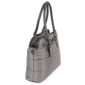Голяма дамска чанта от текстил, в сив цвят. Код: 1540-180