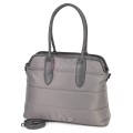 Голяма дамска чанта от текстил, в сив цвят. Код: 1540-180