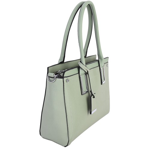 Дамска чанта от еко кожа в зелен цвят. Код: 1553