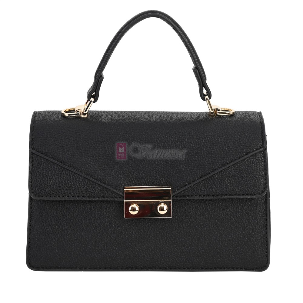 Малка дамска чанта от еко кожа в черен цвят. Код: 1560-895