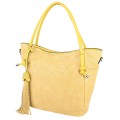 Дамска чанта от еко кожа в жълт цвят. Код: 1565