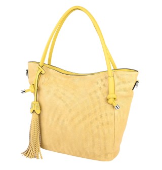  Дамска чанта от еко кожа в жълт цвят. Код: 1565