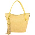 Дамска чанта от еко кожа в жълт цвят. Код: 1565
