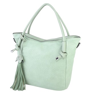  Дамска чанта от еко кожа в зелен цвят. Код: 1565