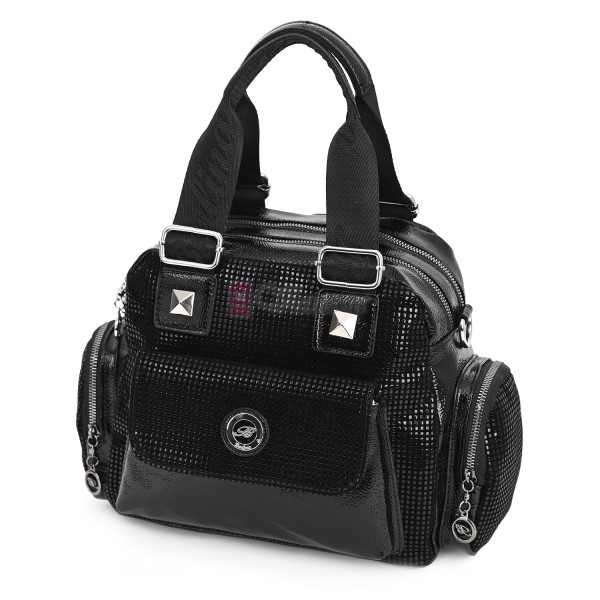  Дамска чанта от висококачествена еко кожа, в черен цвят. Код: 1570-3