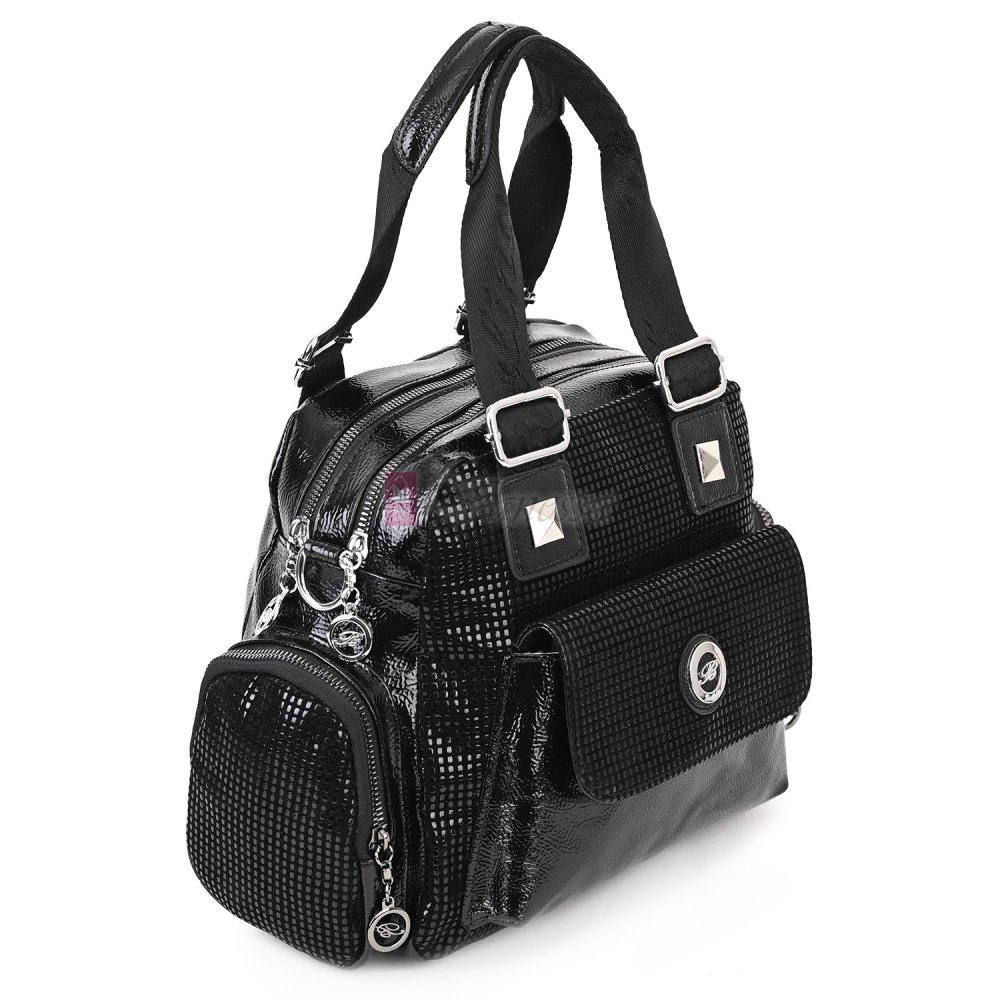  Дамска чанта от висококачествена еко кожа, в черен цвят. Код: 1570-3