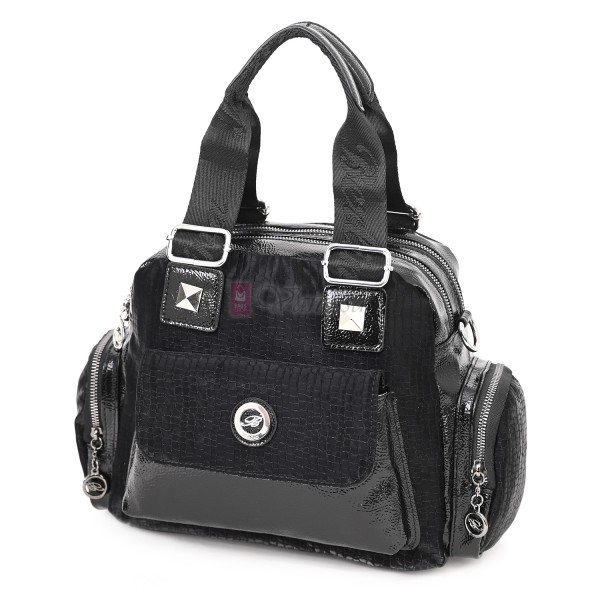  Дамска чанта от висококачествена еко кожа, в черен цвят. Код: 1570-4