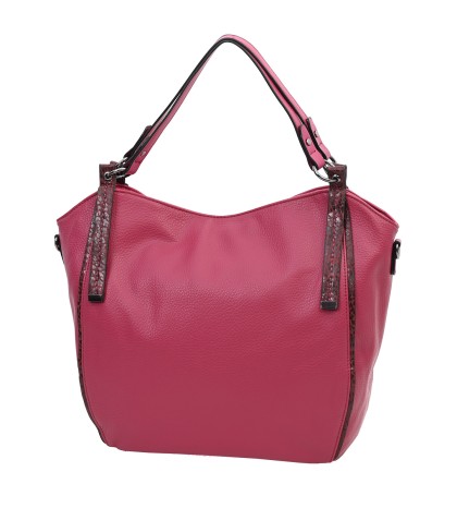  Дамска чанта от висококачествена еко кожа в цвят циклама. Код: 1599