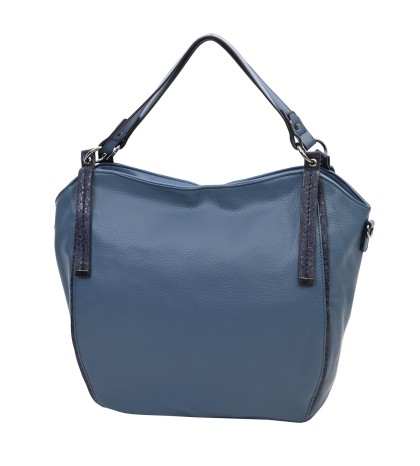  Дамска чанта от висококачествена еко кожа в син цвят. Код: 1599