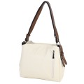 Дамска ежедневна чанта от висококачествена екологична кожа в светло бежов цвят Код: 1603
