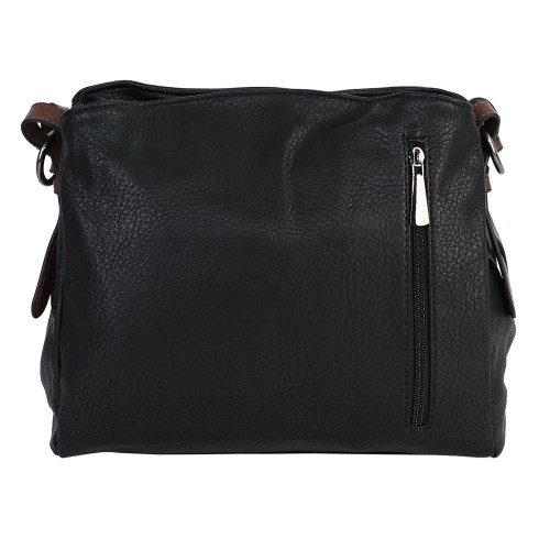 Дамска ежедневна чанта от висококачествена екологична кожа в черен цвят Код: 1603