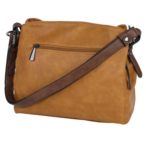 Дамска ежедневна чанта от висококачествена екологична кожа в кафяв цвят Код: 1603