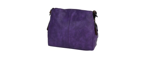 Дамска ежедневна чанта от висококачествена екологична кожа в лилав цвят Код: 1603