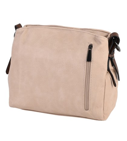 Дамска ежедневна чанта от висококачествена екологична кожа в розов цвят Код: 1603