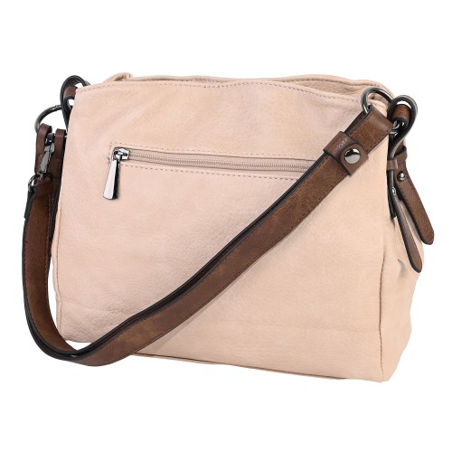 Дамска ежедневна чанта от висококачествена екологична кожа в розов цвят Код: 1603