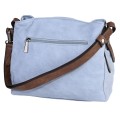 Дамска ежедневна чанта от висококачествена екологична кожа в син цвят Код: 1603