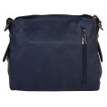 Дамска ежедневна чанта от висококачествена екологична кожа в тъмносин цвят Код: 1603