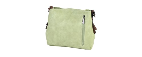 Дамска ежедневна чанта от висококачествена екологична кожа в зелен цвят Код: 1603