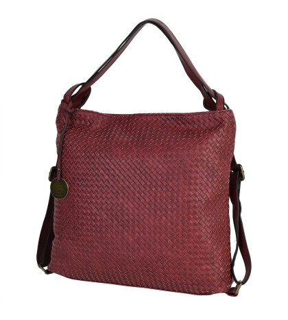  Дамска чанта/раница от еко кожа в цвят бордо. Код: 1700
