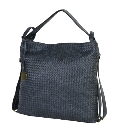  Дамска чанта/раница от еко кожа в тъмносин цвят. Код: 1700