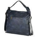 Дамска чанта/раница от еко кожа в тъмносин цвят. Код: 1700
