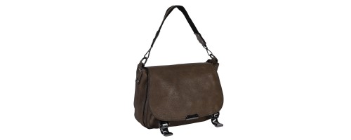 Дамска чанта от еко кожа в тъмно бежов цвят Код: 1708-1