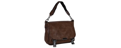 Дамска чанта от еко кожа в кафяв цвят Код: 1708-1