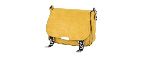 Дамска чанта от еко кожа в жълт цвят Код: 1708