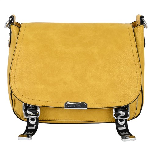 Дамска чанта от еко кожа в жълт цвят Код: 1708