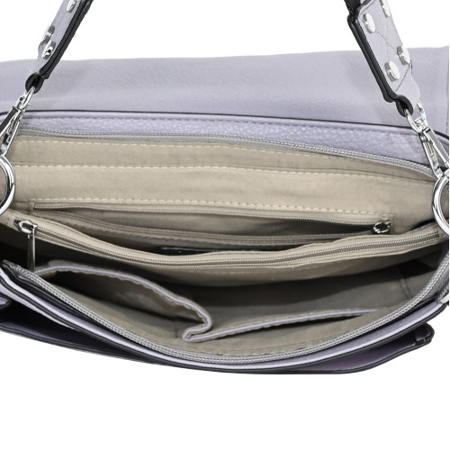 Дамска чанта от еко кожа в лилав цвят Код: 1708