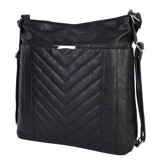  Дамска чанта/раница от еко кожа в черен цвят. Код: 1809