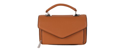 Дамска малка чанта в кафяв цвят 1814-2