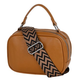  Дамска чанта от еко кожа в кафяв цвят. Код: 1816