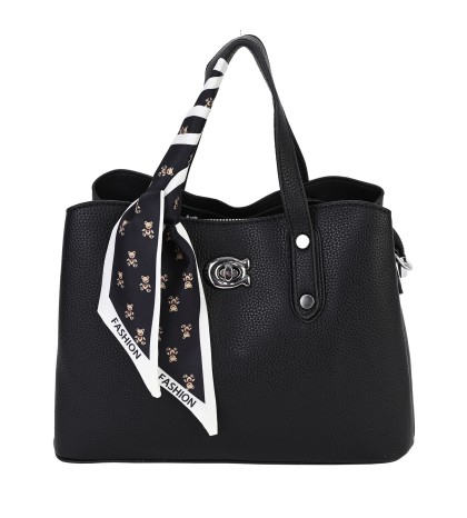  Дамска чанта от еко кожа в черен цвят. Код: 1838