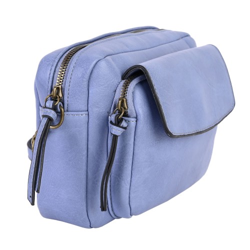 Дамска чанта от еко кожа в син цвят. Код: 1910