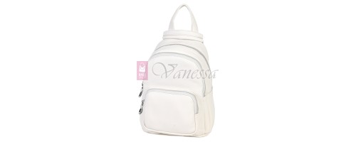  Дамска раница от висококачествена еко кожа в бял цвят. Код: 195