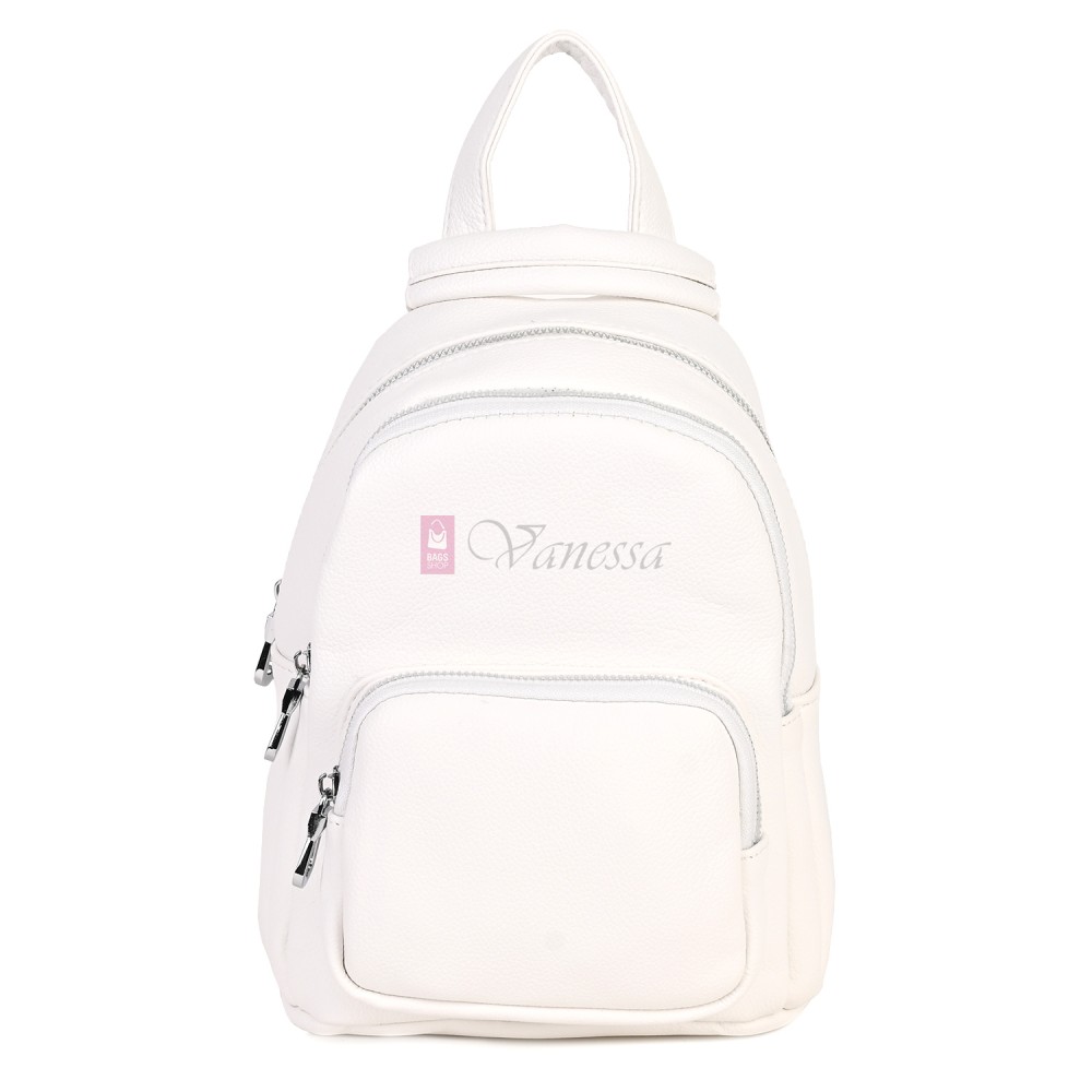  Дамска раница от висококачествена еко кожа в бял цвят. Код: 195