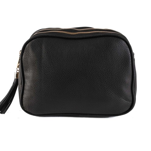 Дамска чанта през рамо от еко кожа - черен цвят Код: 2030