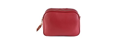 Дамска чанта през рамо от еко кожа - червен цвят. Код: 2030 