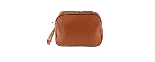Дамска чанта през рамо от еко кожа - кафяв цвят. Код: 2030  