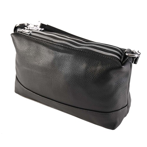 Дамска чанта през рамо от еко кожа - черен цвят. Код: 2036
