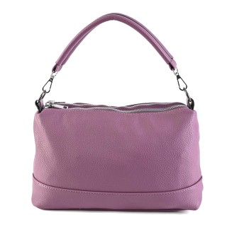 Дамска чанта през рамо от еко кожа - лилав цвят. Код: 2036 