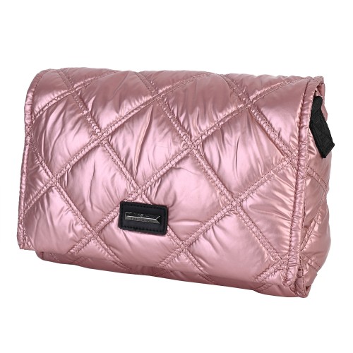 Дамска чанта от текстил в розов цвят. Код: 2072