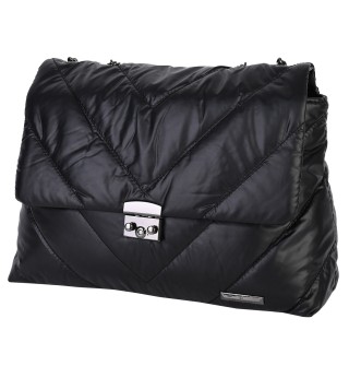  Дамска чанта от текстил в черен цвят. Код: 2074