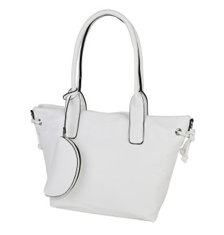  Дамска чанта от еко кожа в бял цвят. Код: 2080