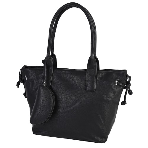 Дамска чанта от еко кожа в черен цвят. Код: 2080