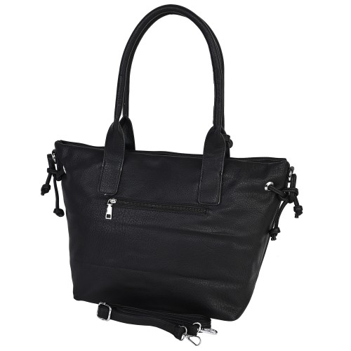 Дамска чанта от еко кожа в черен цвят. Код: 2080
