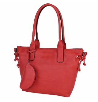  Дамска чанта от еко кожа в червен цвят. Код: 2080