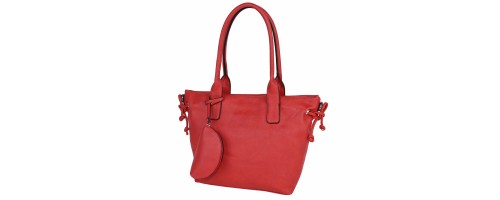  Дамска чанта от еко кожа в червен цвят. Код: 2080