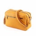Малка дамска чанта от еко кожа в жълт цвят. Код: 2099